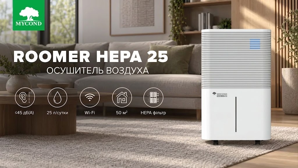 осушитель-очиститель Mycond Roomer HEPA 25
